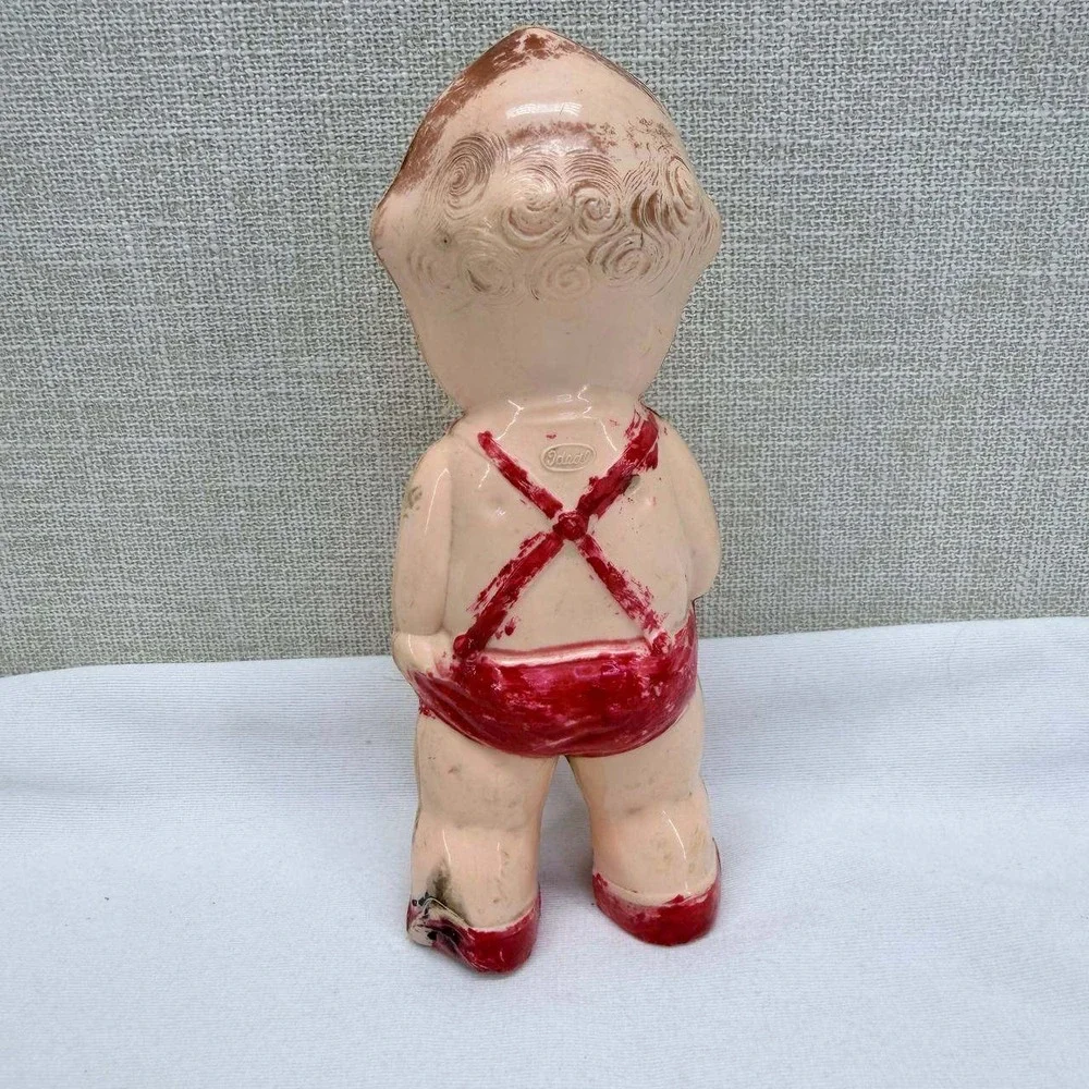 Vintage Ideal Hard Plastic Kewpie Doll 6 Inch Red Sunsuit Mid Century Toy Fair